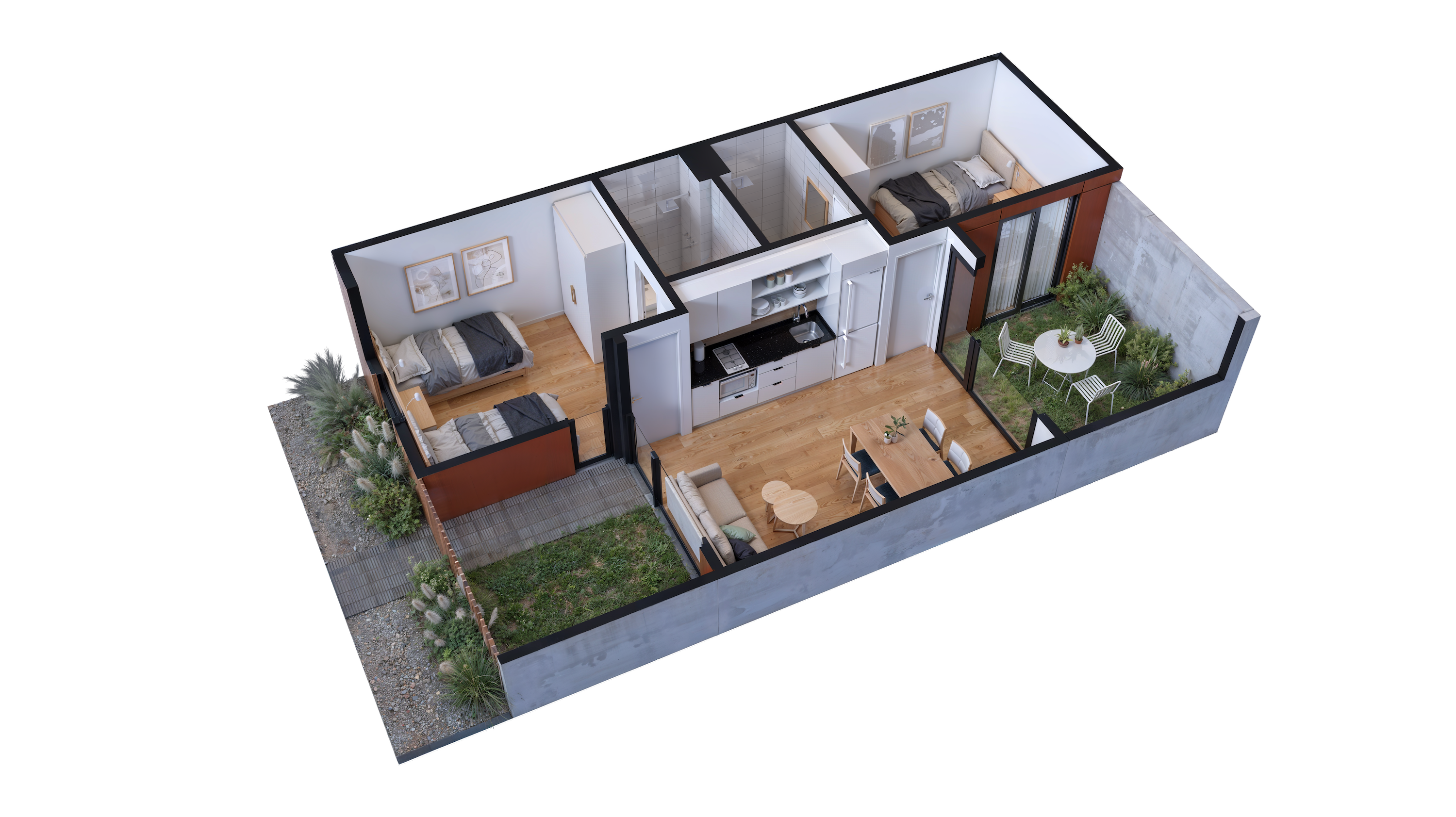 3 ambientes desde 64m2.