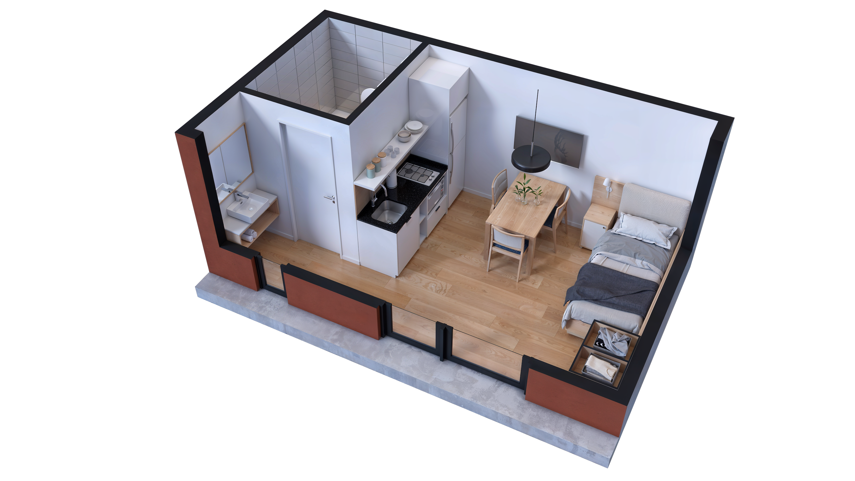 1,2 y 3 ambientes desde 19m2.